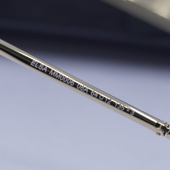 MaxMara ELSA MM0006 08A Geometric Sunglasses - Ruthenium/Smoke - Picture 11 of 14